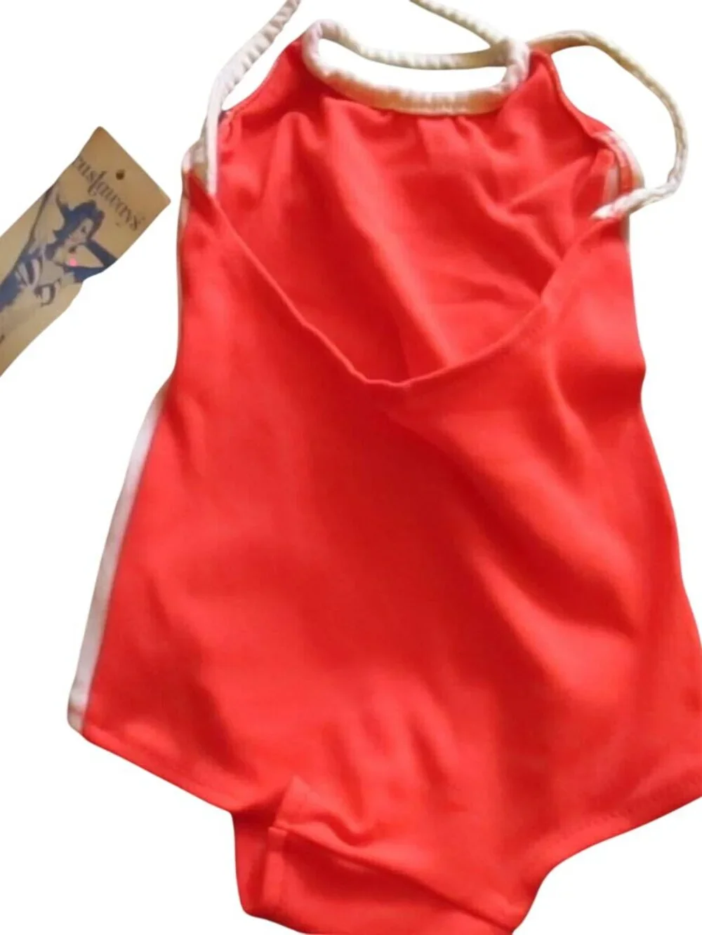 3T Vintage 1980's GIRLS 3 SwimSuit Red 1 Piece swim suit Castaways New With tag